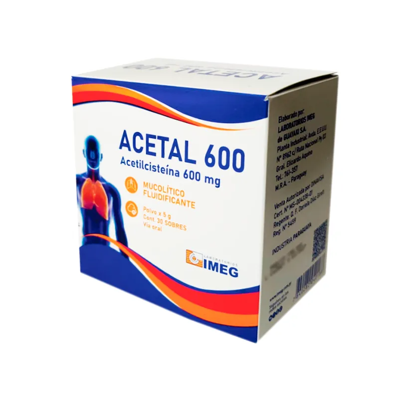 Acetal Acetilcisteina 600 mg - Caja de 30 Sobres