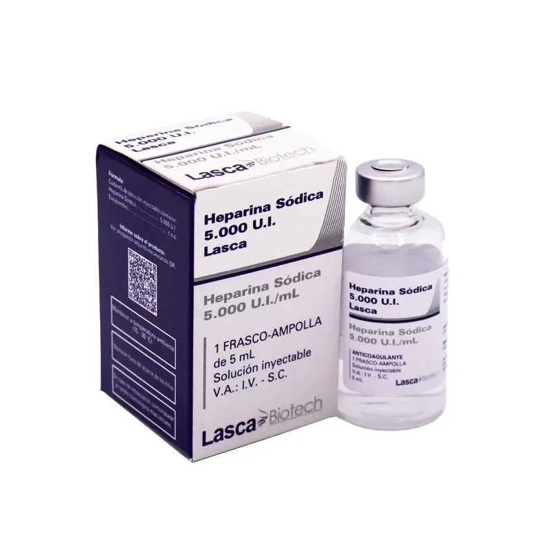 Heparina Sodica 5000 U.I. - Cont. 1 Ampolla de 5 mL