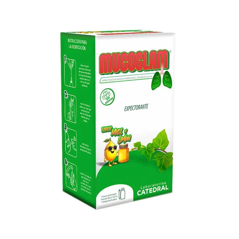 Mucoglam Extracto Seco de Hojas de Hedera hélix L 35 mg - Frasco de 120 mL