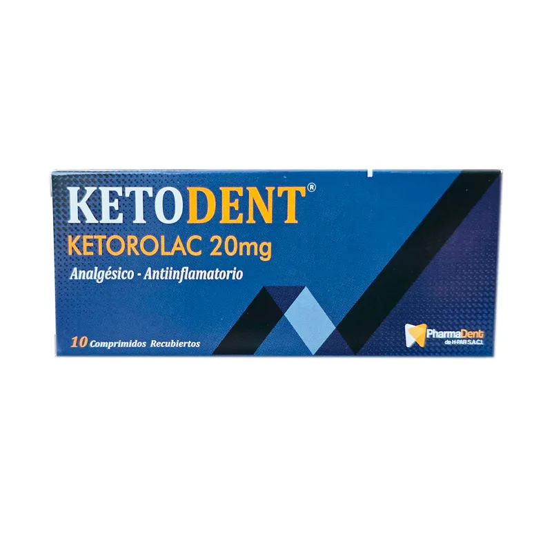 Ketodent Ketorolac 20 mg - Cont. 10 Comprimidos Recubiertos