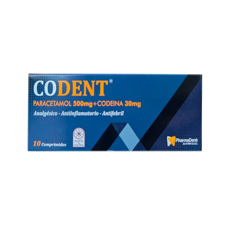 Codent Paracetamol 500 mg Codeina 30 mg - Cont. 10 Comprimidos