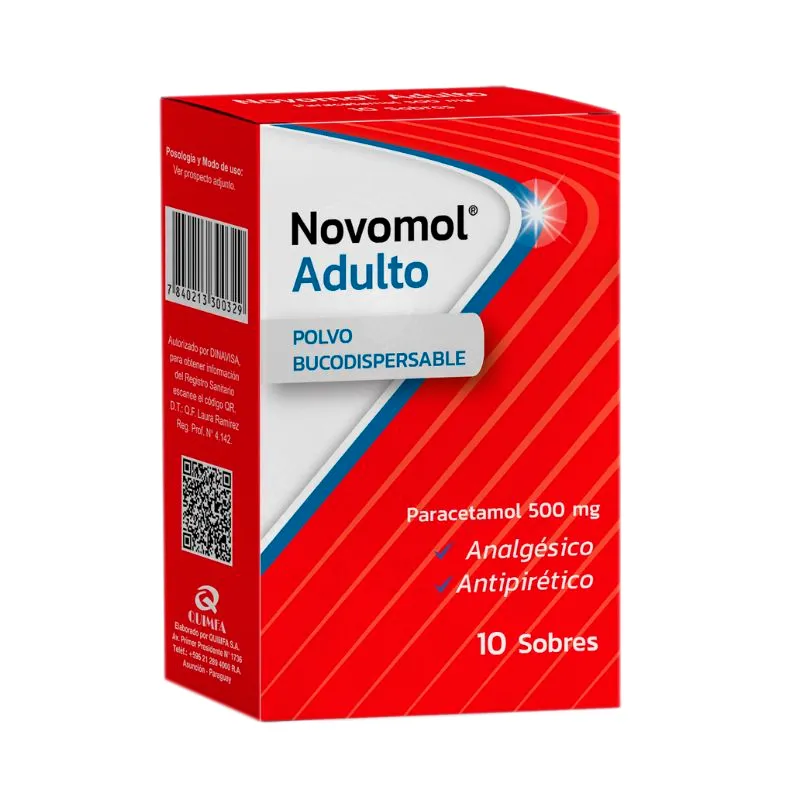 Novomol Adulto Bucodispersable Paracetamol 500 mg - Cont. 10 Sobres