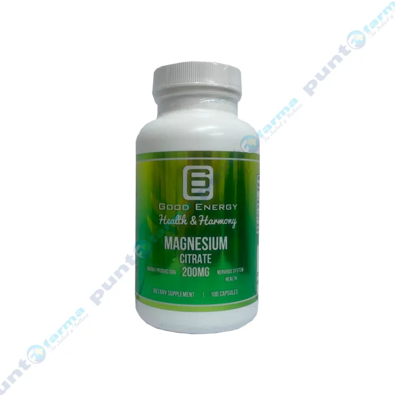 Magnesium Citrate 200 mg Good Energy - Cont.100 capsulas