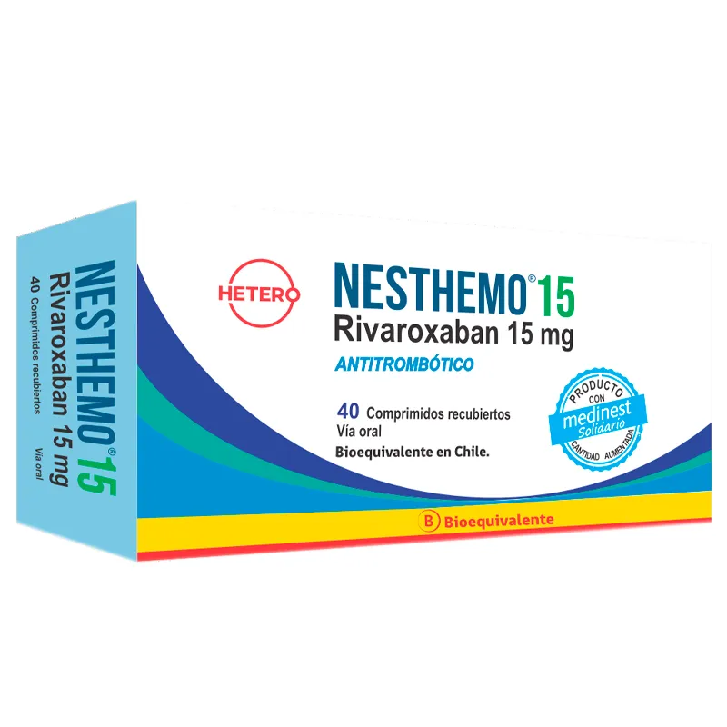 Nesthemo Rivaroxaban 15 mg - Cont. 40 Comprimidos Recubiertos