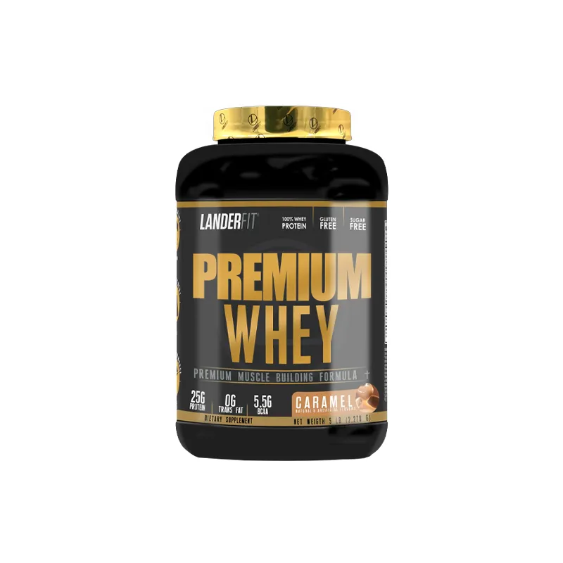 Proteina Premium Whey 5 Lbs Caramel Landerfit - Cont.2,270gr