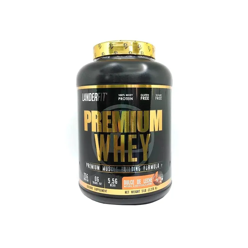 Proteína Premium Whey 5 Lbs Dulce de Leche Landerfit - Cont.2.270 gr