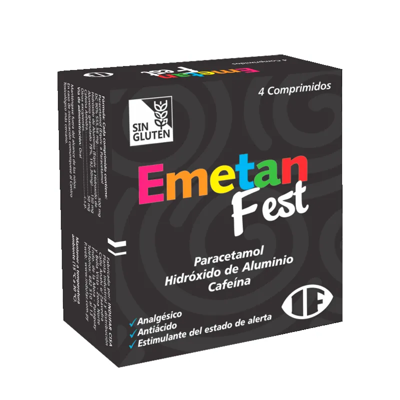 Emetan Fest Paracetamol 500 mg - Cont. 4 Comprimidos