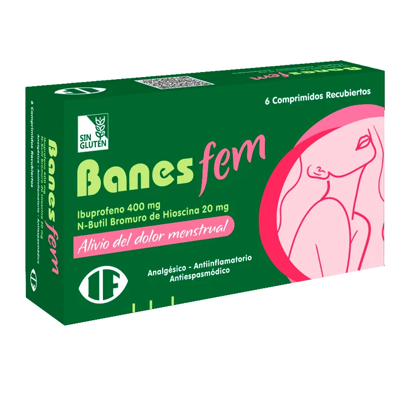 Banes Fem Ibuprofeno 400 mg - Cont. 6 Comprimidos Recubiertos
