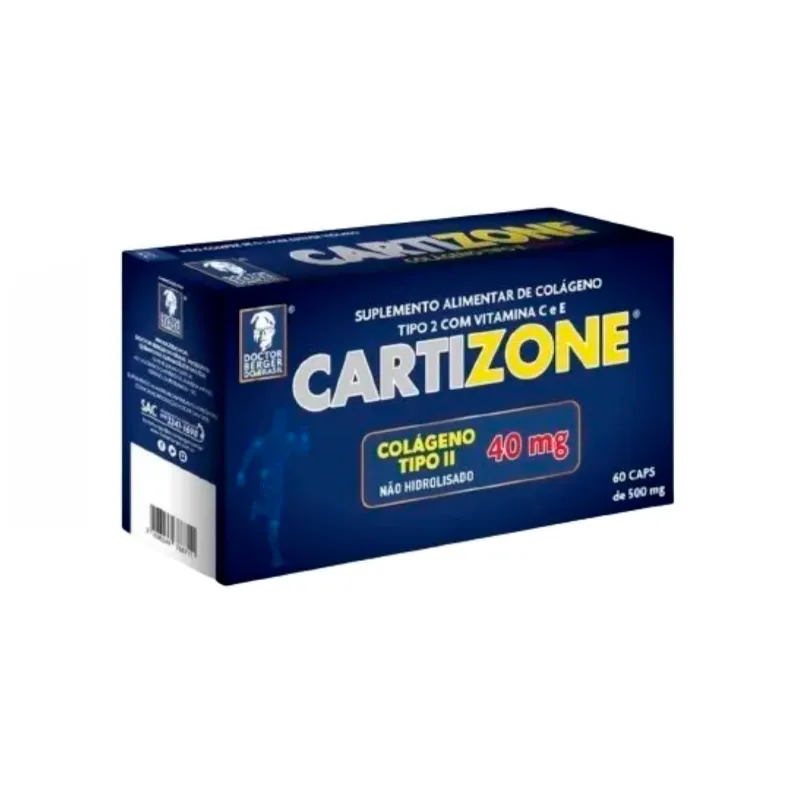 Cartizone + Colágeno Tipo II 40 mg Dr Berger - Cont. 60 Capsulas