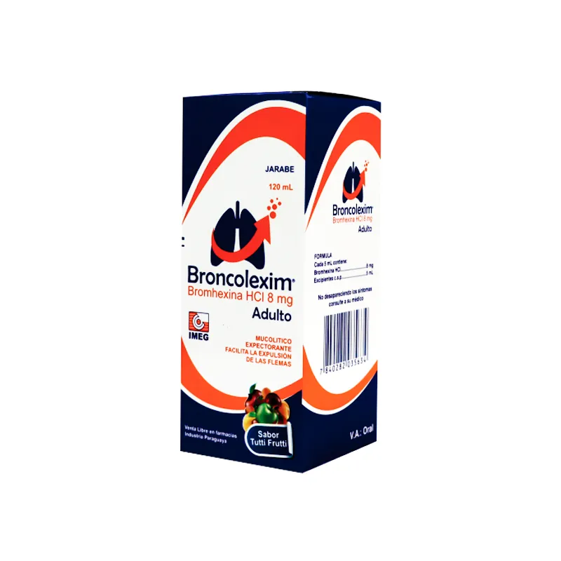 Broncolexim Adulto Bromhexina HCI 8 mg - Cont. 120 mL