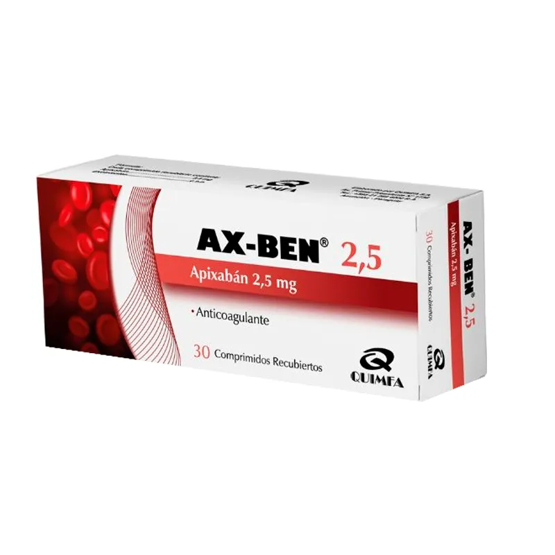 Ax-Ben Apixában 2,5 mg - Cont. 30 Comprimidos Recubiertos