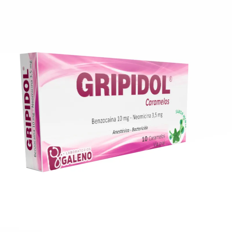 Gripidol Benzocaina 10 mg Neomicina 3,5 mg - Cont. 10 Caramelos