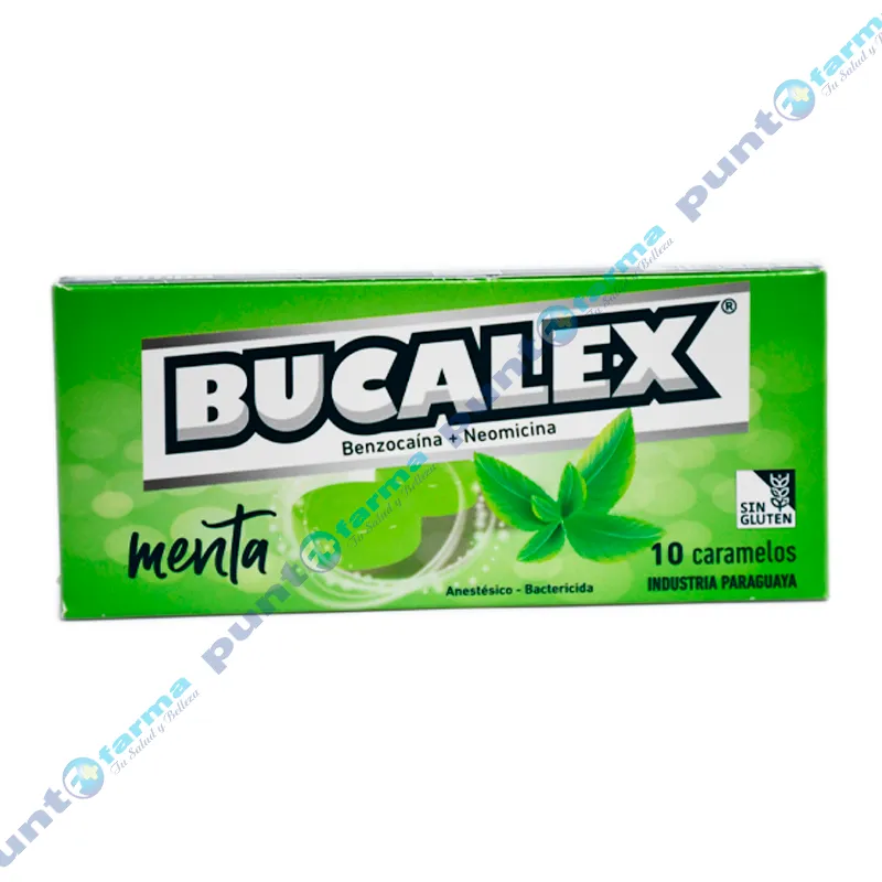 Caramelos Bucalex Menta Benzocaina - Cont. 10 caramelos