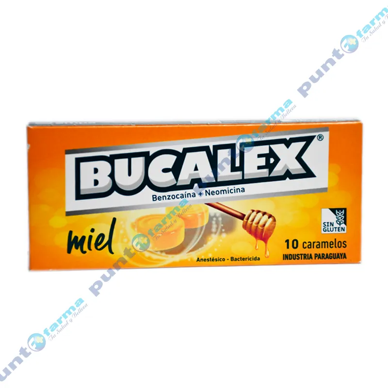 Caramelos Bucalex Miel Benzocaina - Cont. 10 caramelos