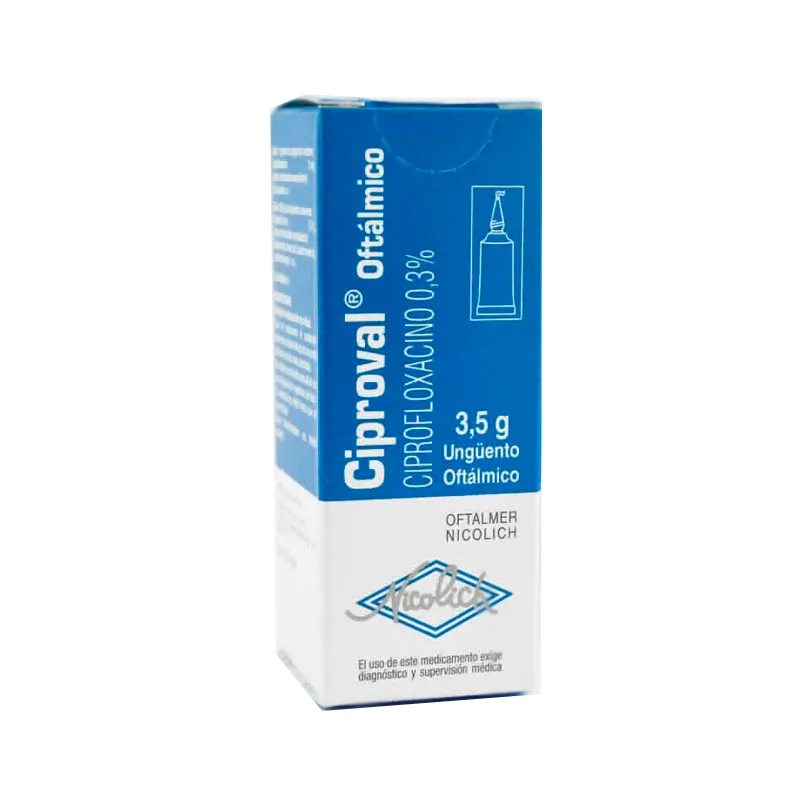 Ciproval® Oftálmico Ciprofloxacino 0,3% - Contenido de Ungüento Oftálmico 3,5 g