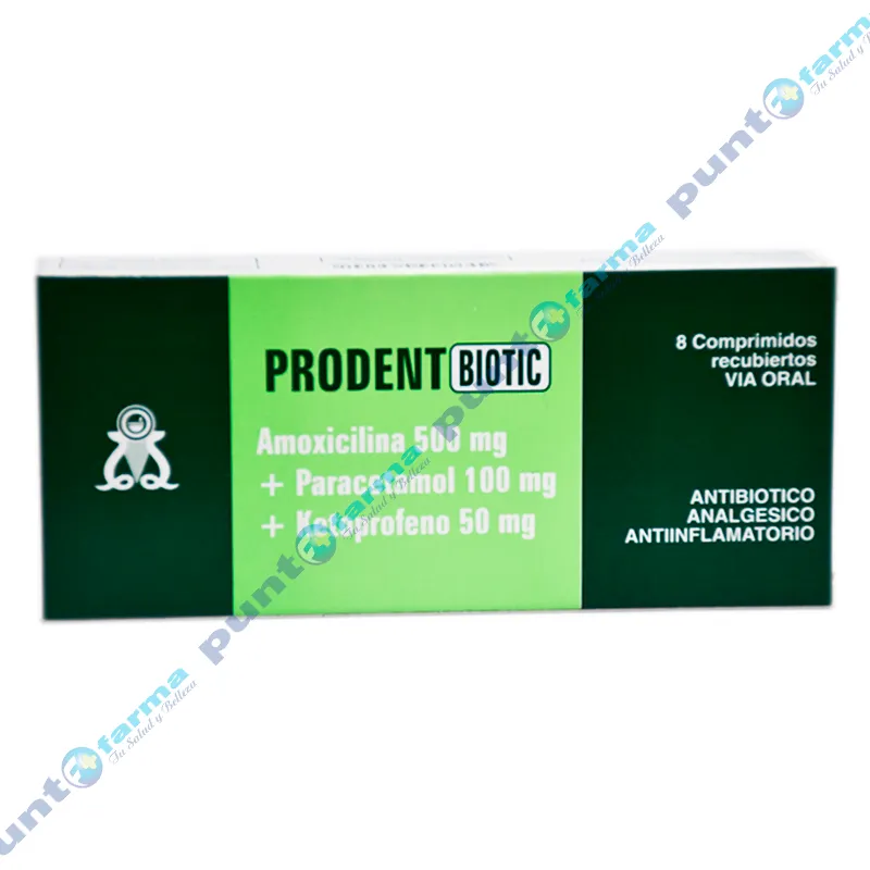 Prodent Biotic Amoxicilina 500 mg - Caja con 8 Comprimidos Recubiertos