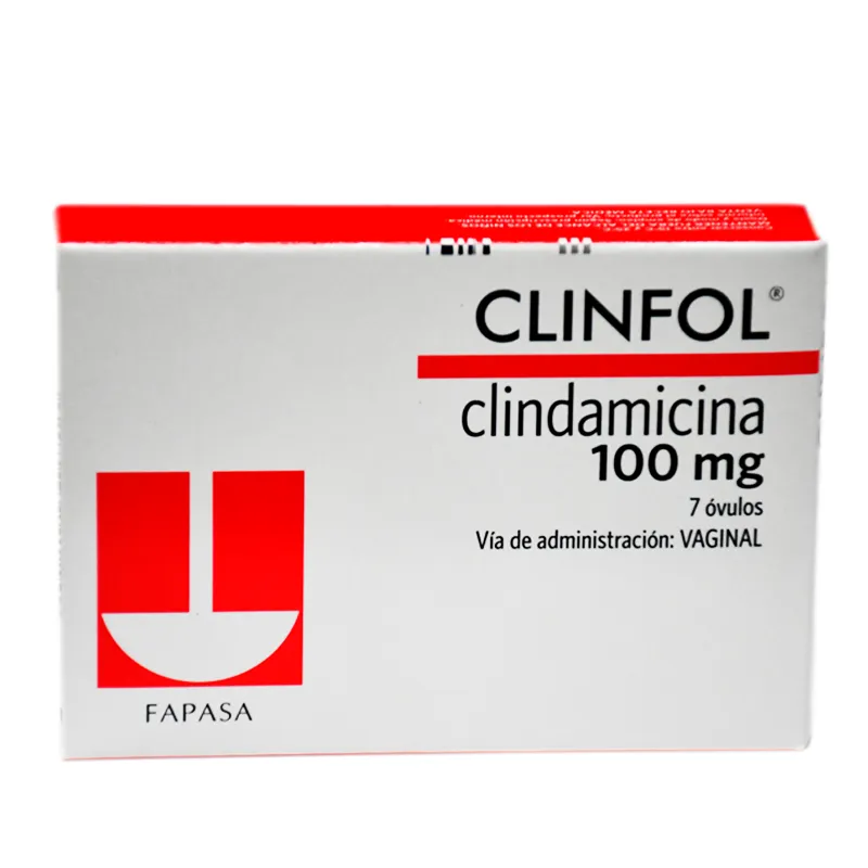 Clinfol Clindamicina 100mg - Cont. 7 óvulos.