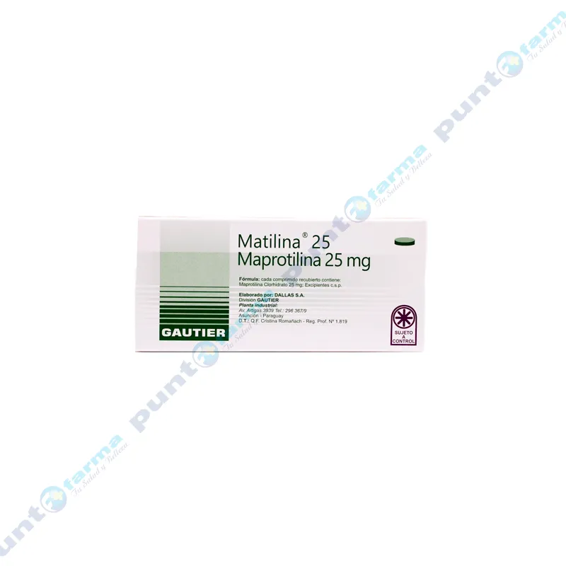 Matilina Maprotilina 25 mg - Cont. 30 compprimidos recubiertos