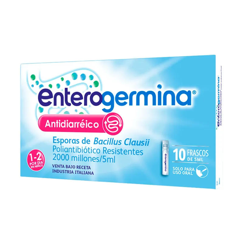 Enterogermina Esporas de Bacillus Clausii Poliantibiótico - Caja de 10 bottles de 5ml
