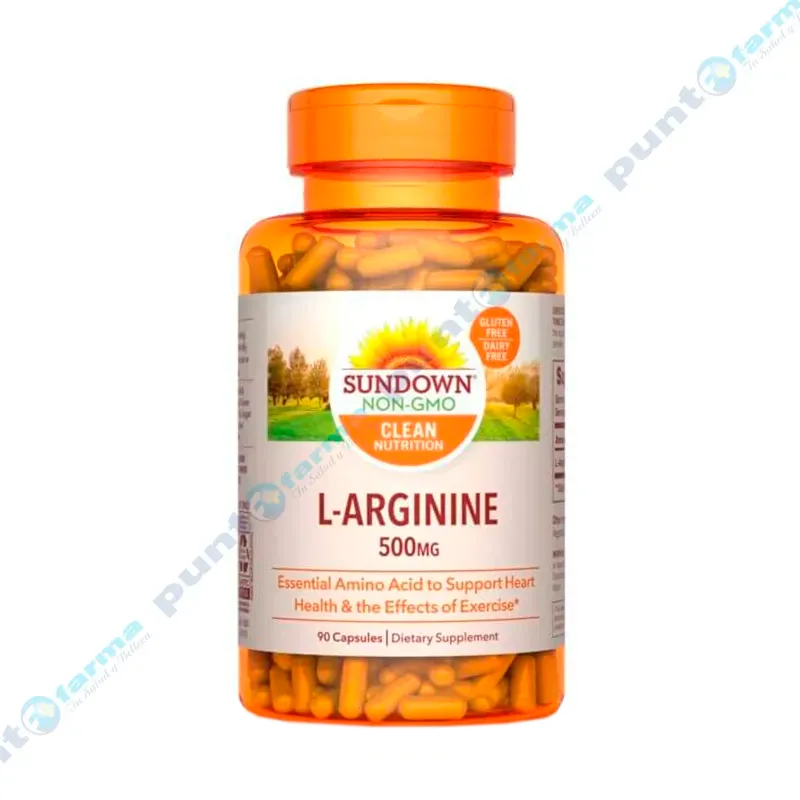 L-arginine 500 mg Sundown Naturals - Cont. 90 cápsulas