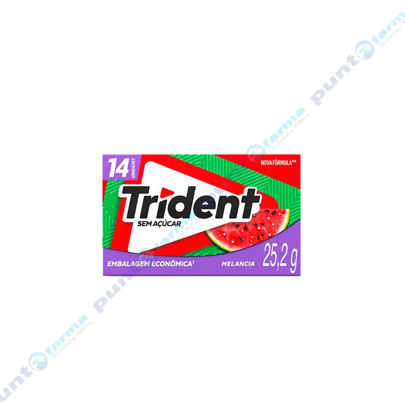 Trident Chicle Sabor Sandia y Melón - Cont.14 unidades