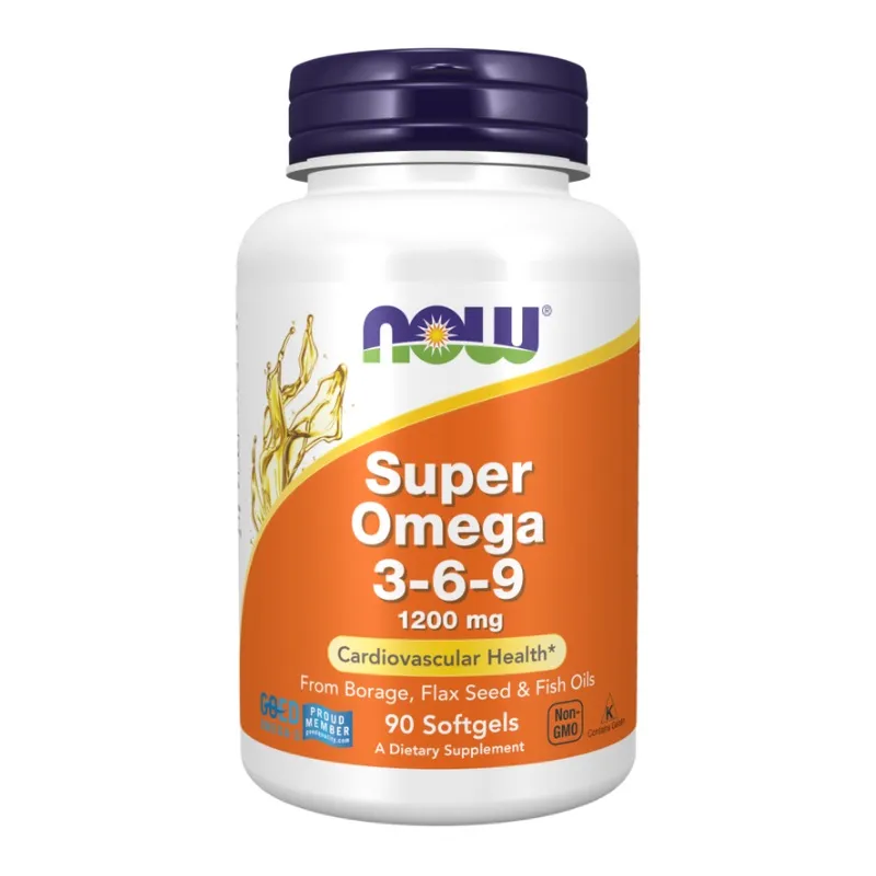 Super Omega 3-6-9 1200mg Now Foods - Cont.90 capsulas