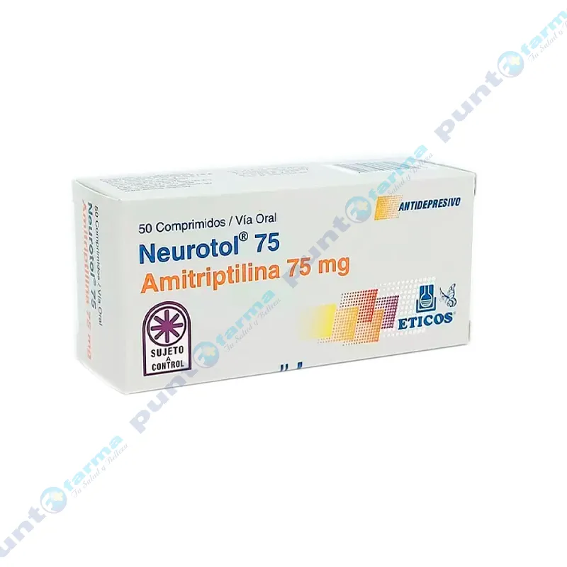 Neurotol Amitriptilina 75 mg - Contenido de 50 comprimidos