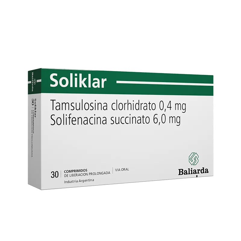 Soliklar Tamsulosina Clorhidrato 0,4 mg - Cont. 30 Comprimidos Recubiertos