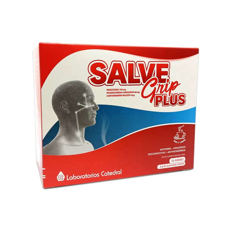 Salve Grip Plus Te Paracetamol 500 mg - Caja de 25 Sobres