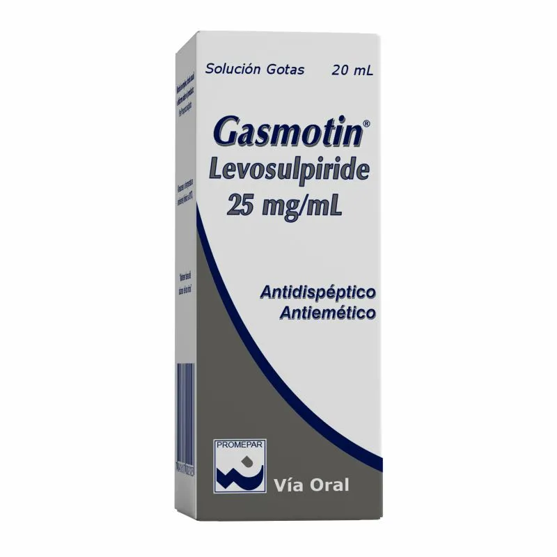 Gasmotin Levosulpiride 25mg - Solución Gotas 20ml