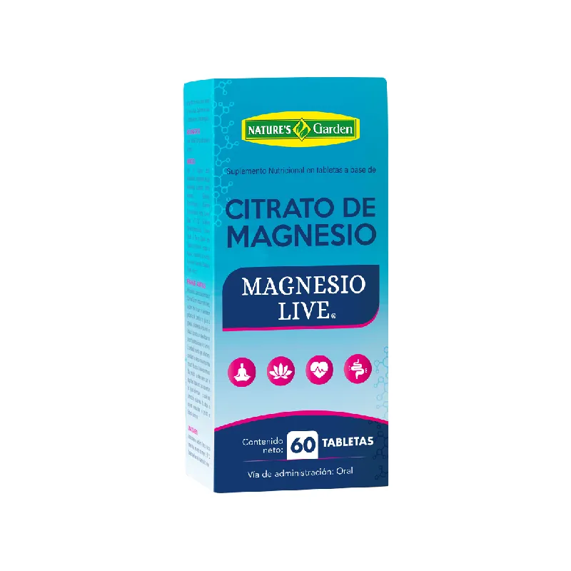 Citrato de Magnesio Live Nature’s Garden - Cont. 60 Tabletas