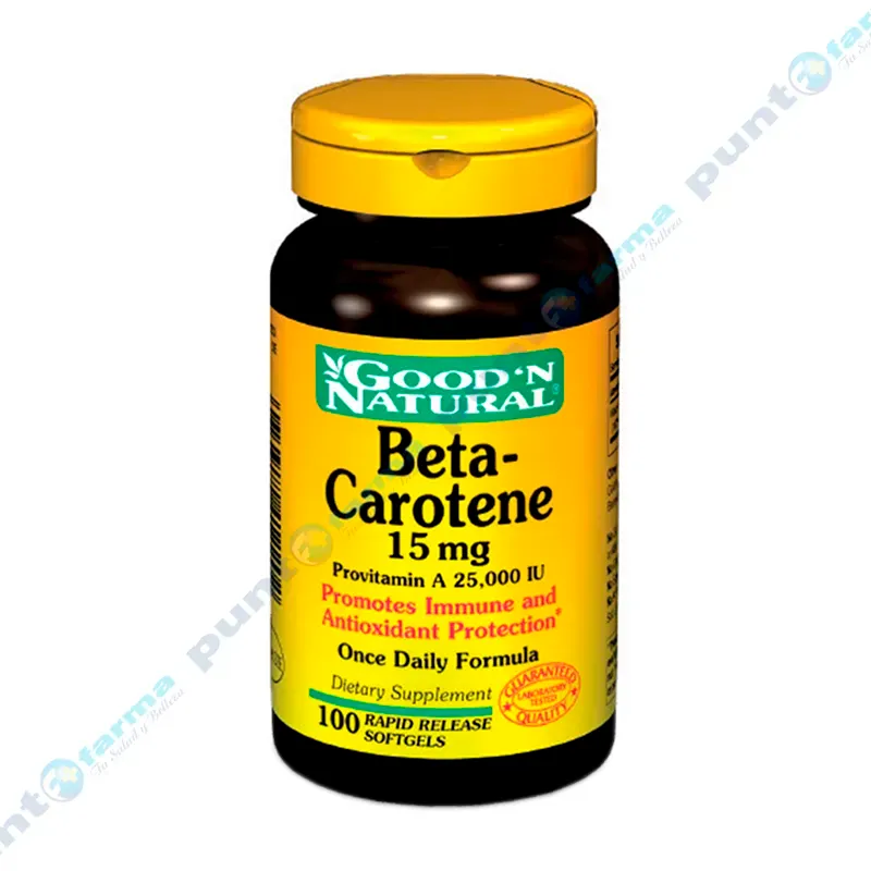 Beta Caroteno 15 mg Good N Natural - Cont. 100 cápsulas blandas