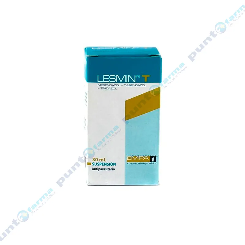 Lesmin T Mebendazol Tiabendazol Tindazol - Suspensión 30ml.