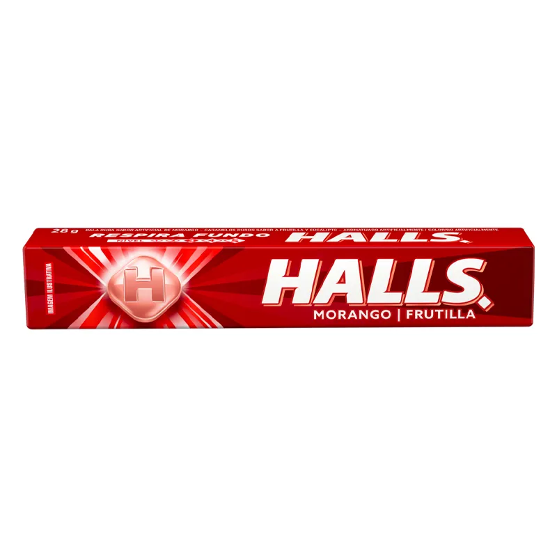 Caramelo Halls Frutilla Lyptus- Cont. 8 unidades