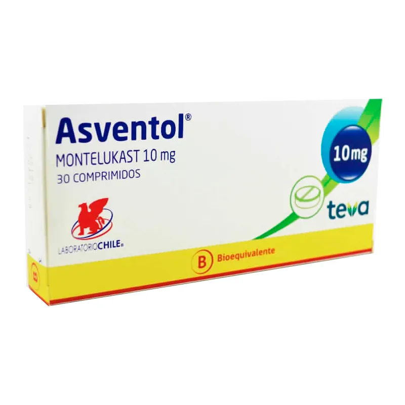 Asventol Montelukast 10 mg - Caja de 30 comprimidos