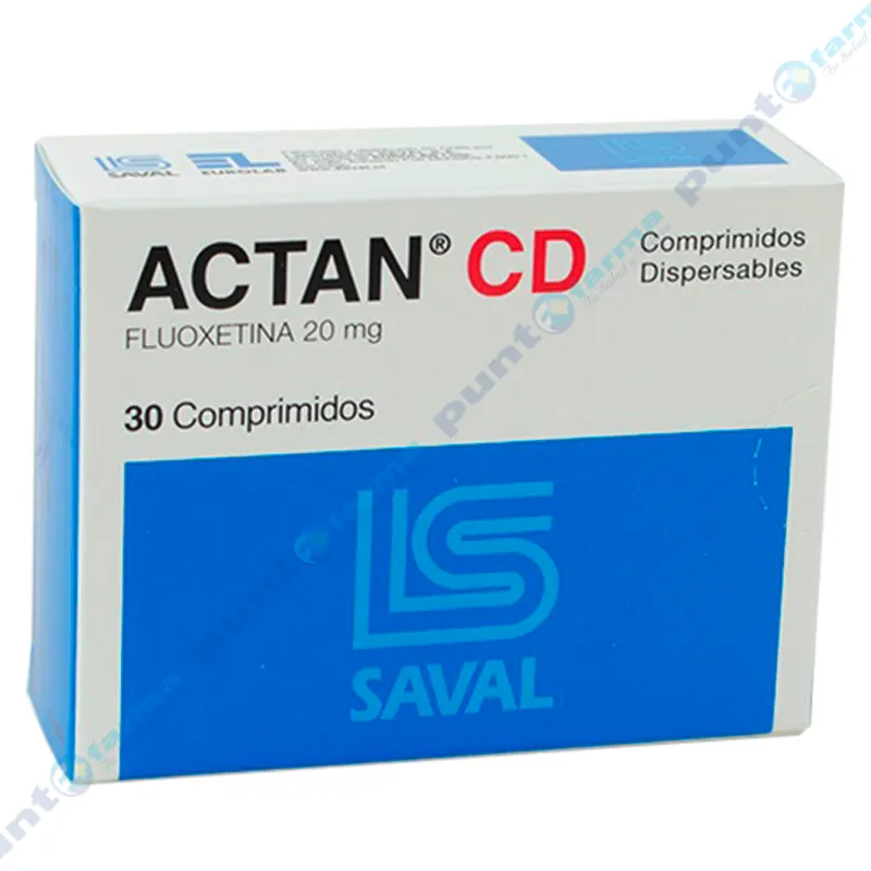 Actan CD Fluoxetina 20 mg- Caja de 30 comprimidos