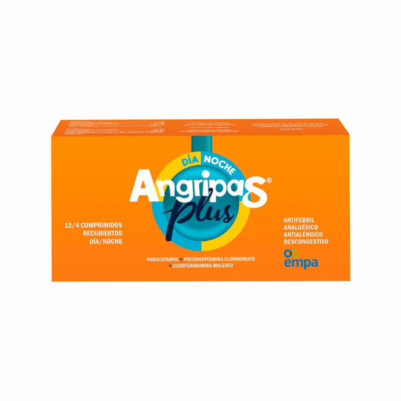 Angripas Dia/Noche Paracetamol - 12 Comprimidos Recubiertos