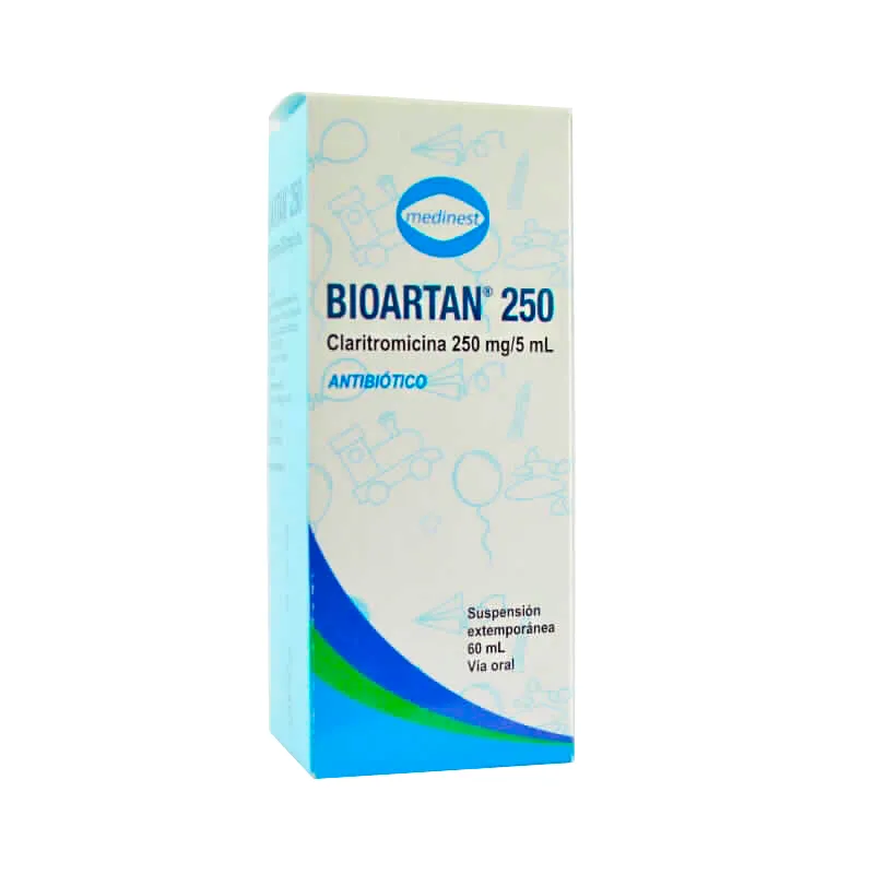 Bioartan 250 Claritromicina 250 mg/5 ml- Suspensión 60 mL