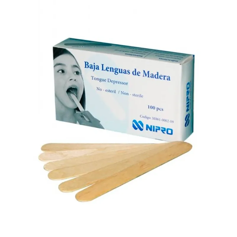 Baja Lenguas de madera - Contiene 100 piezas
