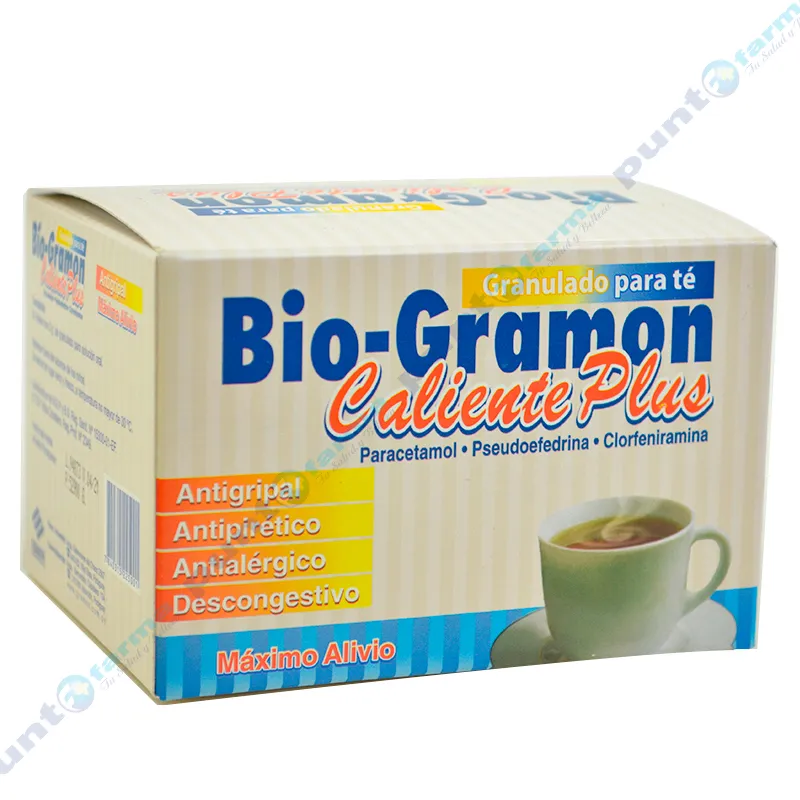 Té Caliente Bio-Gramon Plus Granulado - Cont. 20 sobres