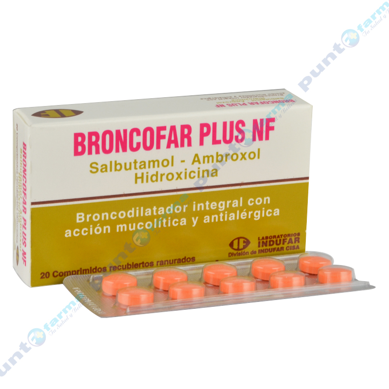 Broncofar Plus NF - Caja de 20 comprimidos