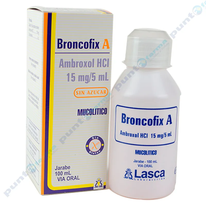 Broncofix A Ambroxol HCI 15 mg/5 mL - Jarabe 100mL