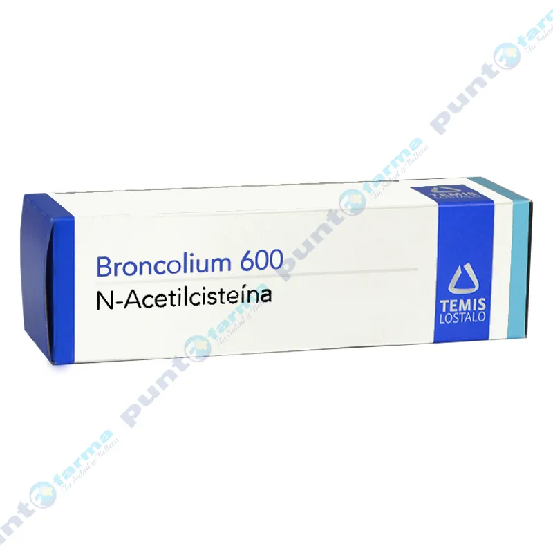 Broncolium 600 N-Acetilcisteina - Caja de 12 Comprimidos Efervescentes