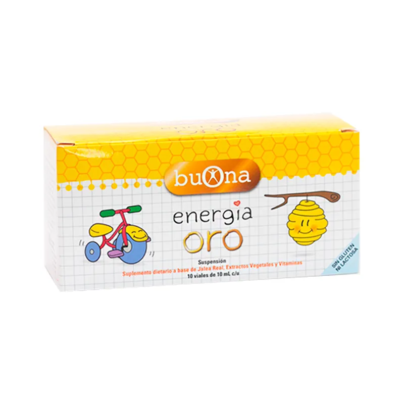 Buona Energia de Oro - Cont. 10 viales monodosis de 10 mL c/u.