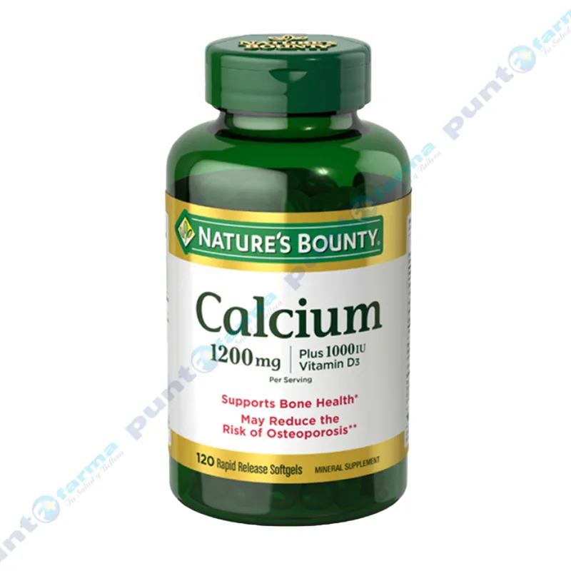 Calcio 1200 mg Natures Bounty - Cont.120 Cápsulas
