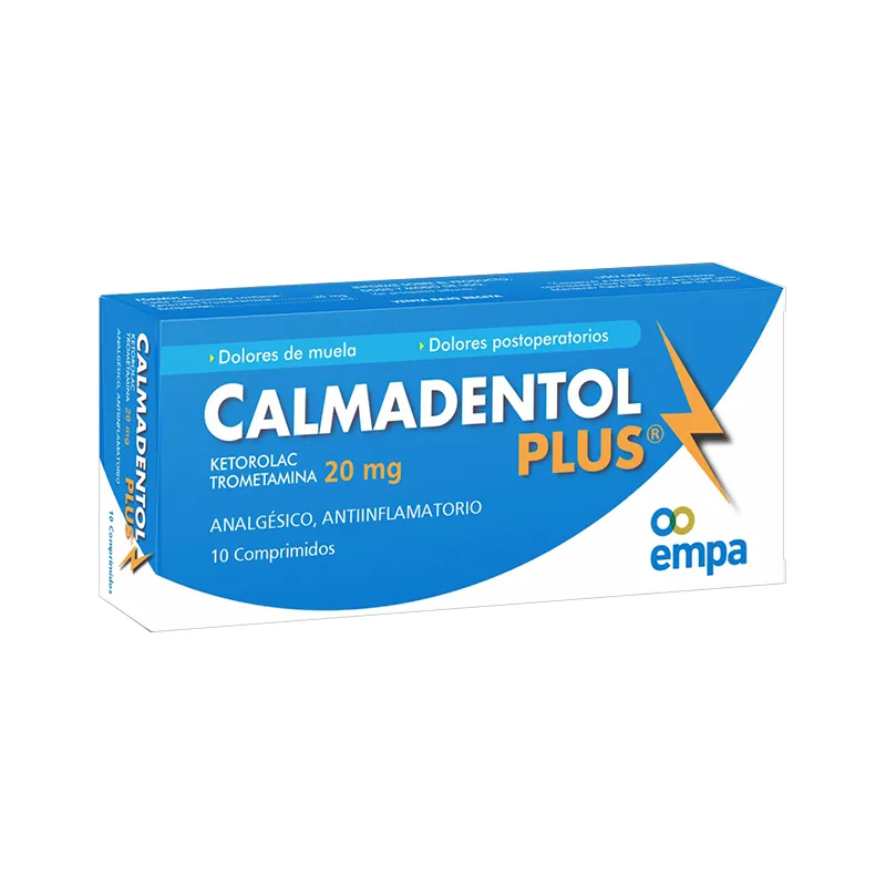 Calmadentol Plus Ketorolac Trometamina 20 mg - Cont. 10 comprimidos