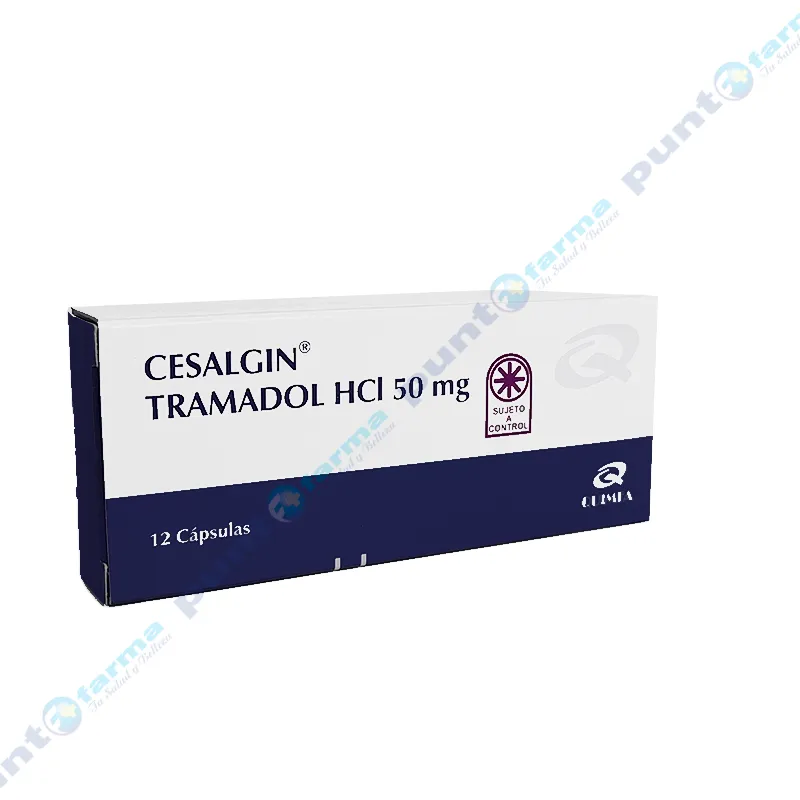 Cesalgin Tramadol HCI 50 mg - Cont. 12 Cápsulas.