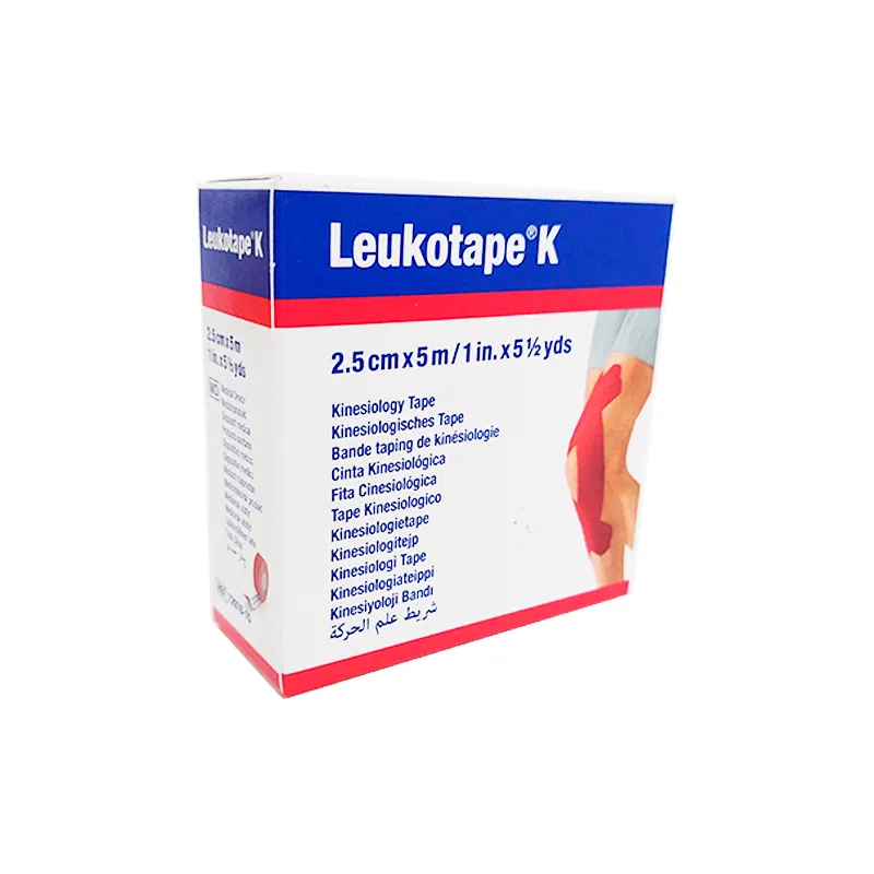 Cinta de Kinesiologia Leukotape K Rojo - 2.5cm x 5 m/1 in