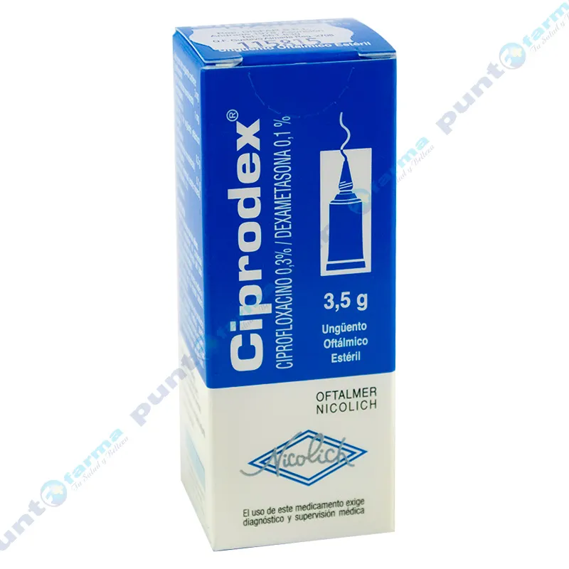 Ciprodex ungüento - Ciprofloxacina + Dexametasona - Pomo de 3,5g
