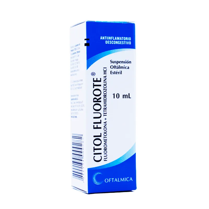 Citol Fluorote Fluorometolona + Tetrahidrozolina HCI - Suspención Oftálmica 10 mL